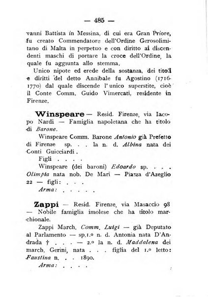 Il libro d'oro della Toscana pubblicazione dell'Ufficio araldico, Archivio genealogico di Firenze