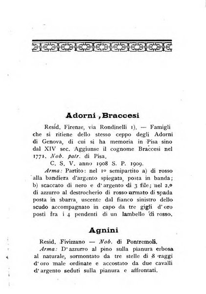 Il libro d'oro della Toscana pubblicazione dell'Ufficio araldico, Archivio genealogico di Firenze