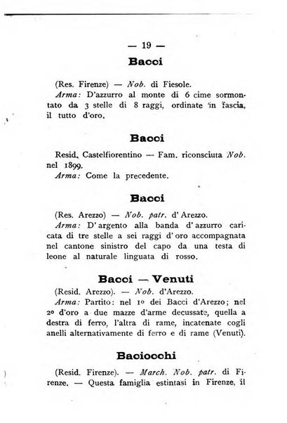 Il libro d'oro della Toscana pubblicazione dell'Ufficio araldico, Archivio genealogico di Firenze