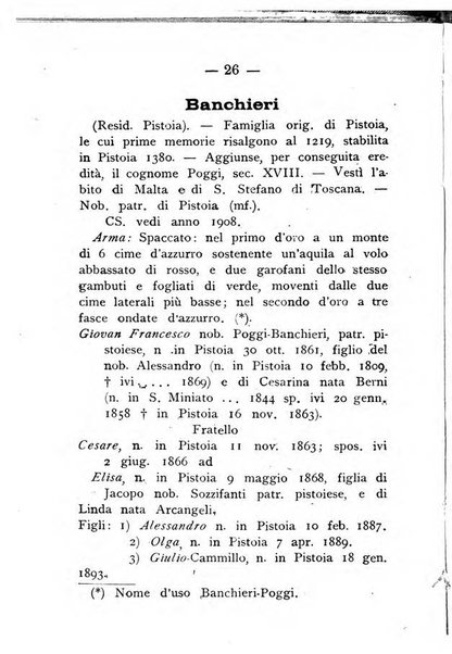 Il libro d'oro della Toscana pubblicazione dell'Ufficio araldico, Archivio genealogico di Firenze