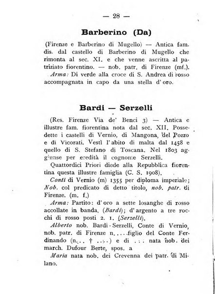 Il libro d'oro della Toscana pubblicazione dell'Ufficio araldico, Archivio genealogico di Firenze