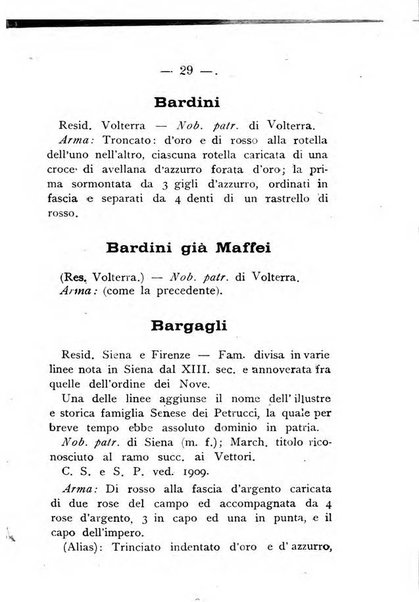 Il libro d'oro della Toscana pubblicazione dell'Ufficio araldico, Archivio genealogico di Firenze