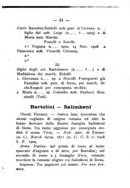 Il libro d'oro della Toscana pubblicazione dell'Ufficio araldico, Archivio genealogico di Firenze