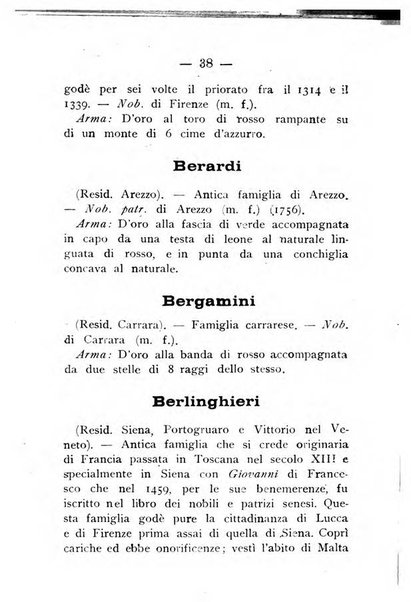 Il libro d'oro della Toscana pubblicazione dell'Ufficio araldico, Archivio genealogico di Firenze