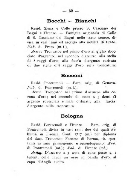 Il libro d'oro della Toscana pubblicazione dell'Ufficio araldico, Archivio genealogico di Firenze