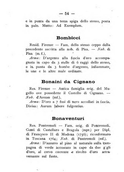 Il libro d'oro della Toscana pubblicazione dell'Ufficio araldico, Archivio genealogico di Firenze