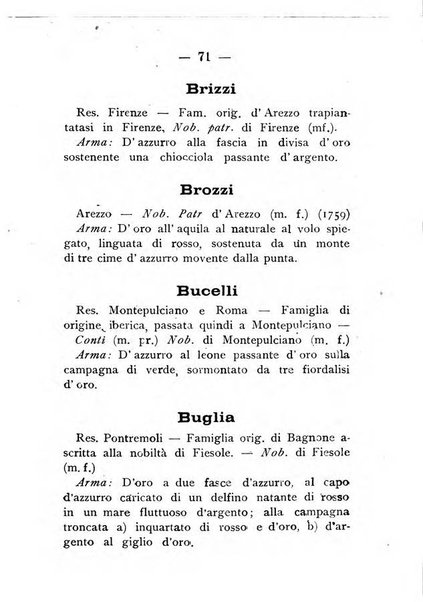 Il libro d'oro della Toscana pubblicazione dell'Ufficio araldico, Archivio genealogico di Firenze