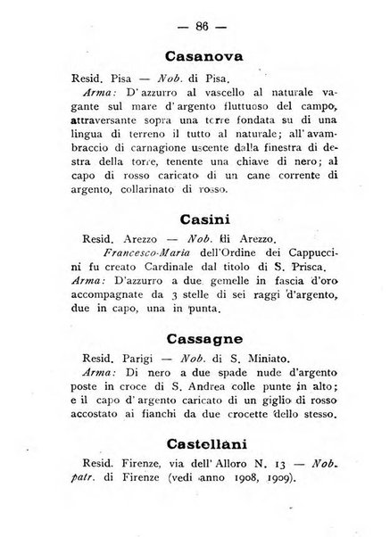 Il libro d'oro della Toscana pubblicazione dell'Ufficio araldico, Archivio genealogico di Firenze