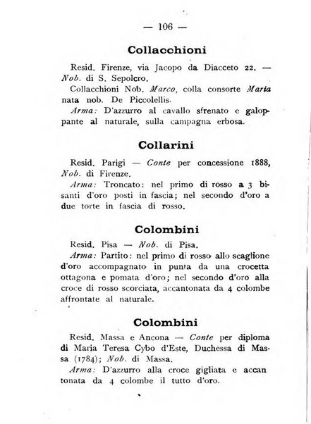 Il libro d'oro della Toscana pubblicazione dell'Ufficio araldico, Archivio genealogico di Firenze