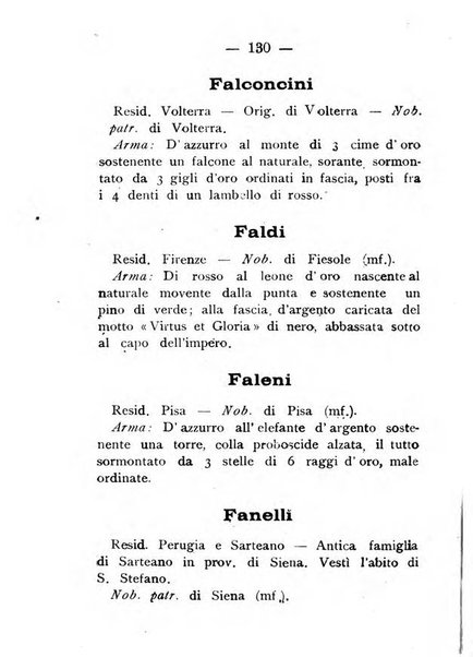 Il libro d'oro della Toscana pubblicazione dell'Ufficio araldico, Archivio genealogico di Firenze