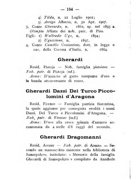 Il libro d'oro della Toscana pubblicazione dell'Ufficio araldico, Archivio genealogico di Firenze