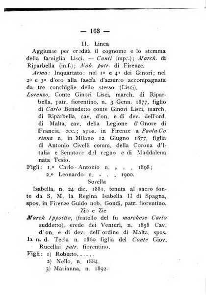 Il libro d'oro della Toscana pubblicazione dell'Ufficio araldico, Archivio genealogico di Firenze