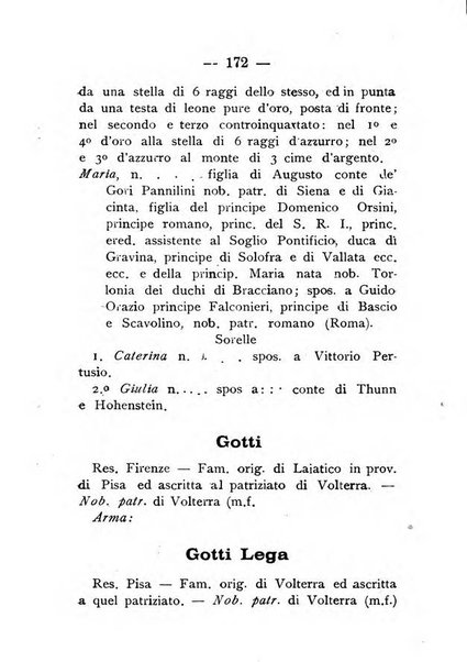 Il libro d'oro della Toscana pubblicazione dell'Ufficio araldico, Archivio genealogico di Firenze