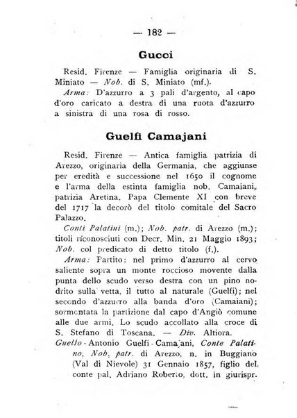 Il libro d'oro della Toscana pubblicazione dell'Ufficio araldico, Archivio genealogico di Firenze