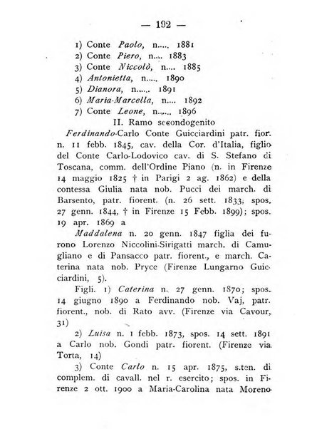 Il libro d'oro della Toscana pubblicazione dell'Ufficio araldico, Archivio genealogico di Firenze