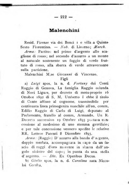 Il libro d'oro della Toscana pubblicazione dell'Ufficio araldico, Archivio genealogico di Firenze