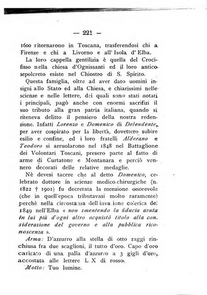 Il libro d'oro della Toscana pubblicazione dell'Ufficio araldico, Archivio genealogico di Firenze