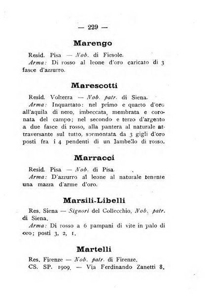 Il libro d'oro della Toscana pubblicazione dell'Ufficio araldico, Archivio genealogico di Firenze