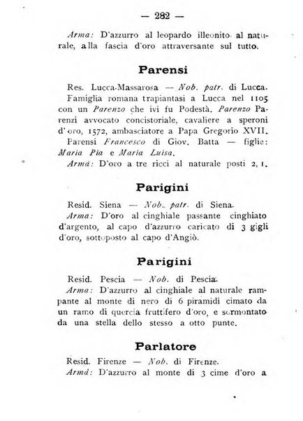 Il libro d'oro della Toscana pubblicazione dell'Ufficio araldico, Archivio genealogico di Firenze