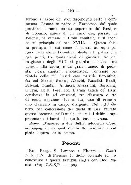 Il libro d'oro della Toscana pubblicazione dell'Ufficio araldico, Archivio genealogico di Firenze