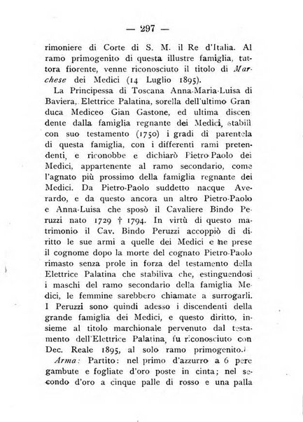 Il libro d'oro della Toscana pubblicazione dell'Ufficio araldico, Archivio genealogico di Firenze