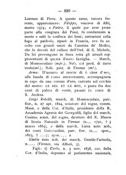 Il libro d'oro della Toscana pubblicazione dell'Ufficio araldico, Archivio genealogico di Firenze