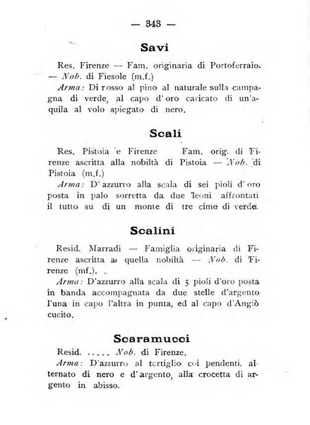 Il libro d'oro della Toscana pubblicazione dell'Ufficio araldico, Archivio genealogico di Firenze