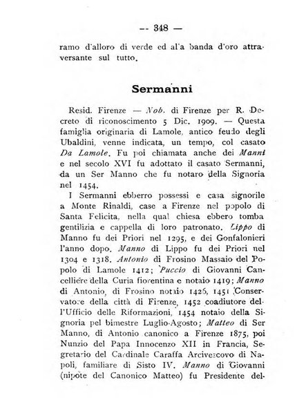 Il libro d'oro della Toscana pubblicazione dell'Ufficio araldico, Archivio genealogico di Firenze