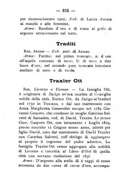 Il libro d'oro della Toscana pubblicazione dell'Ufficio araldico, Archivio genealogico di Firenze