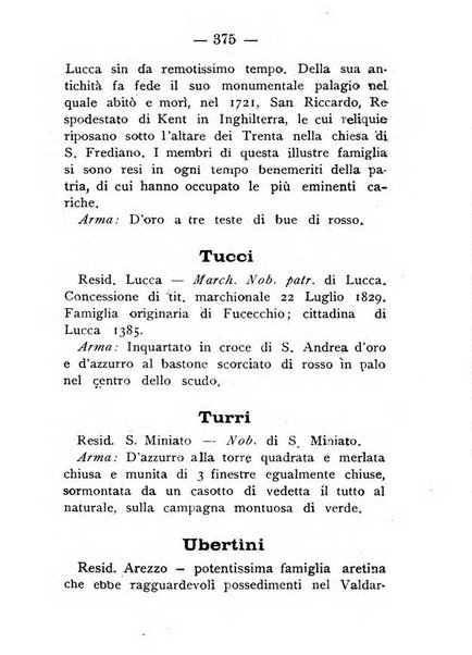 Il libro d'oro della Toscana pubblicazione dell'Ufficio araldico, Archivio genealogico di Firenze