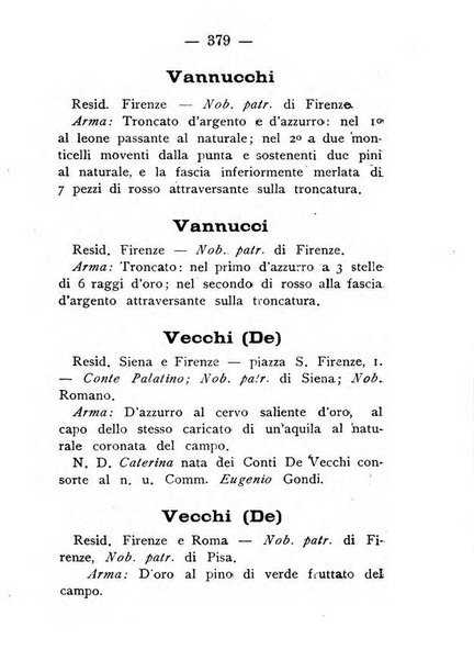 Il libro d'oro della Toscana pubblicazione dell'Ufficio araldico, Archivio genealogico di Firenze