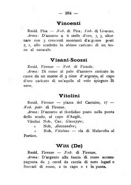 Il libro d'oro della Toscana pubblicazione dell'Ufficio araldico, Archivio genealogico di Firenze