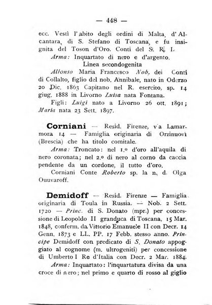 Il libro d'oro della Toscana pubblicazione dell'Ufficio araldico, Archivio genealogico di Firenze