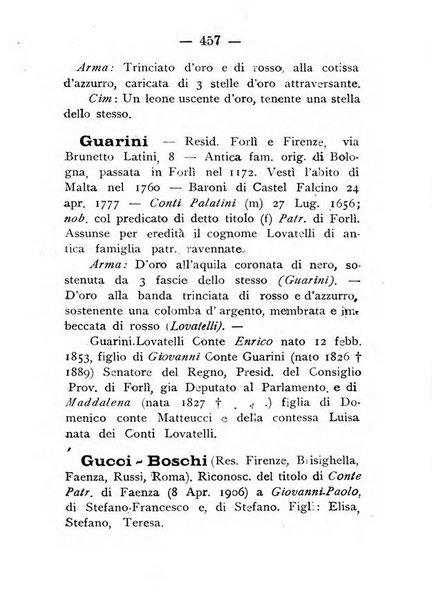 Il libro d'oro della Toscana pubblicazione dell'Ufficio araldico, Archivio genealogico di Firenze