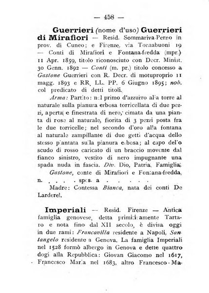 Il libro d'oro della Toscana pubblicazione dell'Ufficio araldico, Archivio genealogico di Firenze