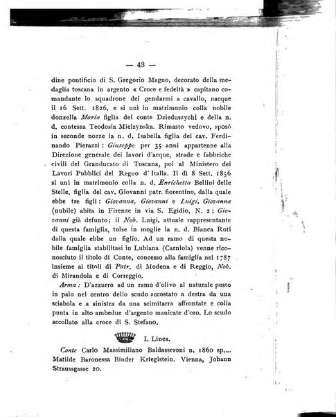 Il libro d'oro della Toscana pubblicazione dell'Ufficio araldico, Archivio genealogico di Firenze