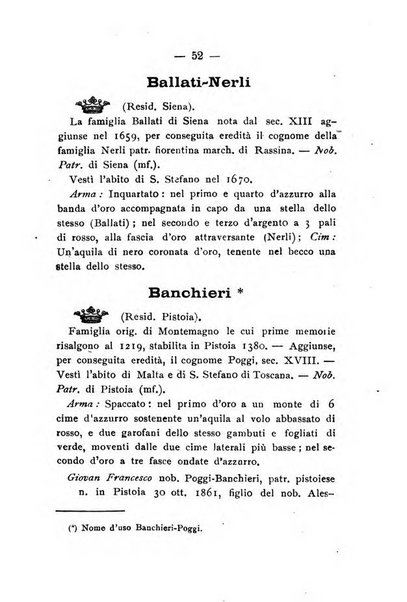 Il libro d'oro della Toscana pubblicazione dell'Ufficio araldico, Archivio genealogico di Firenze