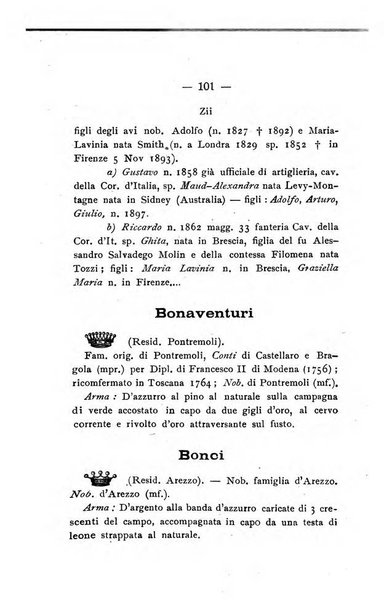 Il libro d'oro della Toscana pubblicazione dell'Ufficio araldico, Archivio genealogico di Firenze