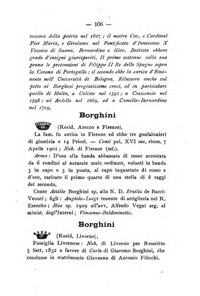 Il libro d'oro della Toscana pubblicazione dell'Ufficio araldico, Archivio genealogico di Firenze