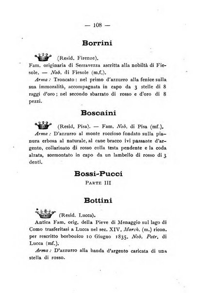 Il libro d'oro della Toscana pubblicazione dell'Ufficio araldico, Archivio genealogico di Firenze