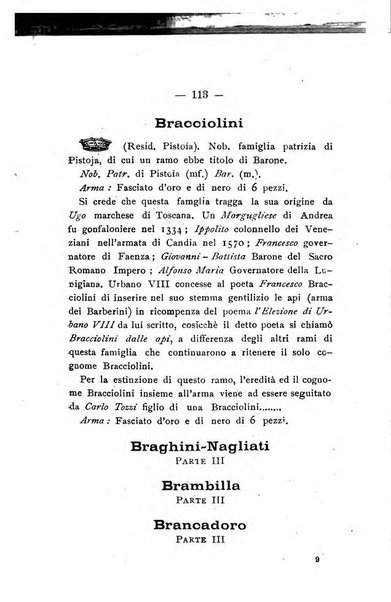 Il libro d'oro della Toscana pubblicazione dell'Ufficio araldico, Archivio genealogico di Firenze