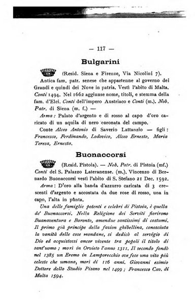 Il libro d'oro della Toscana pubblicazione dell'Ufficio araldico, Archivio genealogico di Firenze