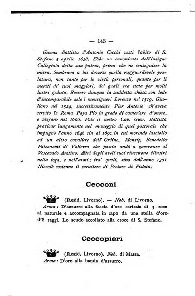 Il libro d'oro della Toscana pubblicazione dell'Ufficio araldico, Archivio genealogico di Firenze