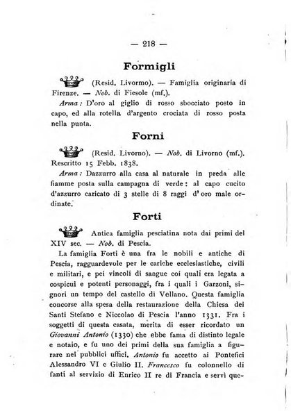 Il libro d'oro della Toscana pubblicazione dell'Ufficio araldico, Archivio genealogico di Firenze