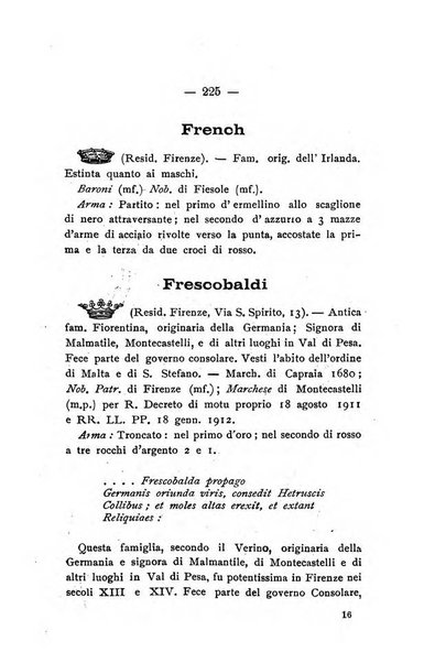 Il libro d'oro della Toscana pubblicazione dell'Ufficio araldico, Archivio genealogico di Firenze