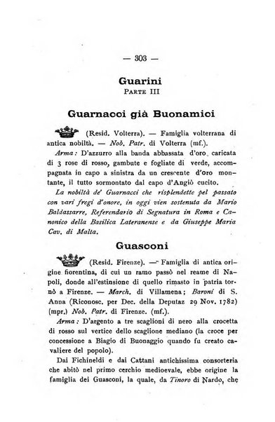 Il libro d'oro della Toscana pubblicazione dell'Ufficio araldico, Archivio genealogico di Firenze