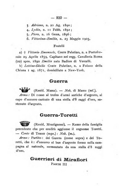 Il libro d'oro della Toscana pubblicazione dell'Ufficio araldico, Archivio genealogico di Firenze