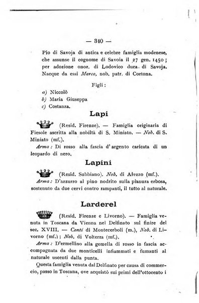 Il libro d'oro della Toscana pubblicazione dell'Ufficio araldico, Archivio genealogico di Firenze