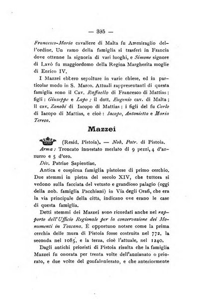 Il libro d'oro della Toscana pubblicazione dell'Ufficio araldico, Archivio genealogico di Firenze