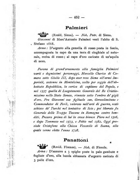 Il libro d'oro della Toscana pubblicazione dell'Ufficio araldico, Archivio genealogico di Firenze